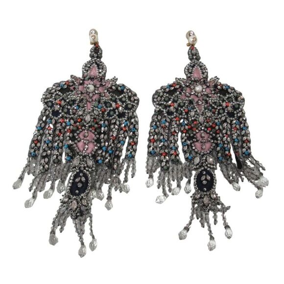 Gucci Resort 2017 Crystal Clip-On Earrings 230mm - Picture 3 of 15